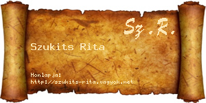 Szukits Rita névjegykártya